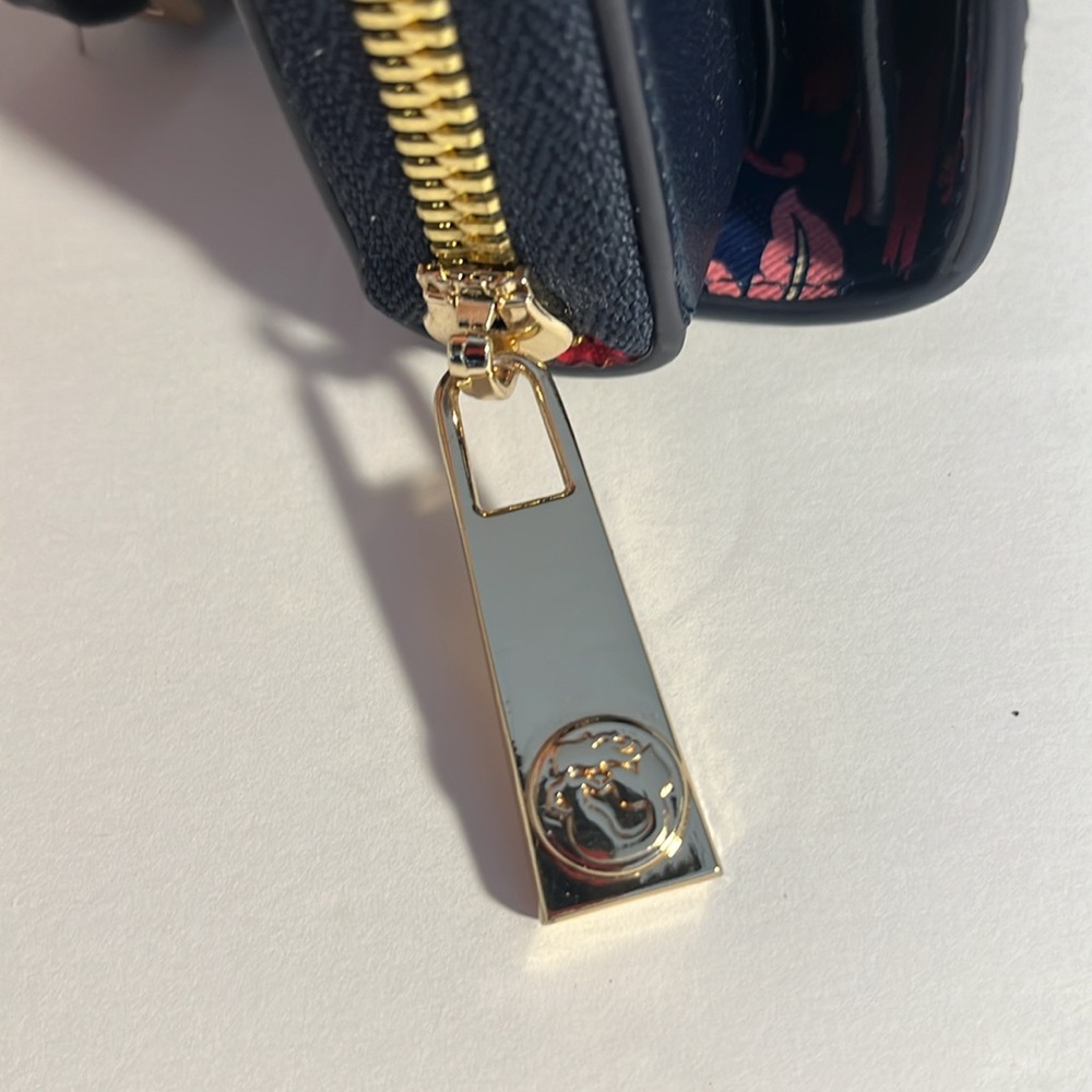 Spartina Navy Blue Leather Crossbody Purse - Picture 8 of 12